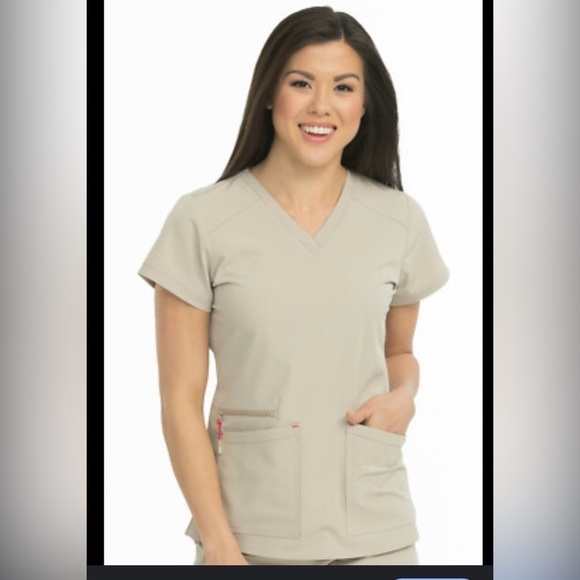Carhartt Tops - Carhartt Women's Tan V-Neck Short Sleeve Tee